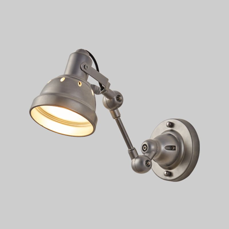 Silver Modern Wall Sconce Cone Shape Wall Light with Metal Shade for Living Room