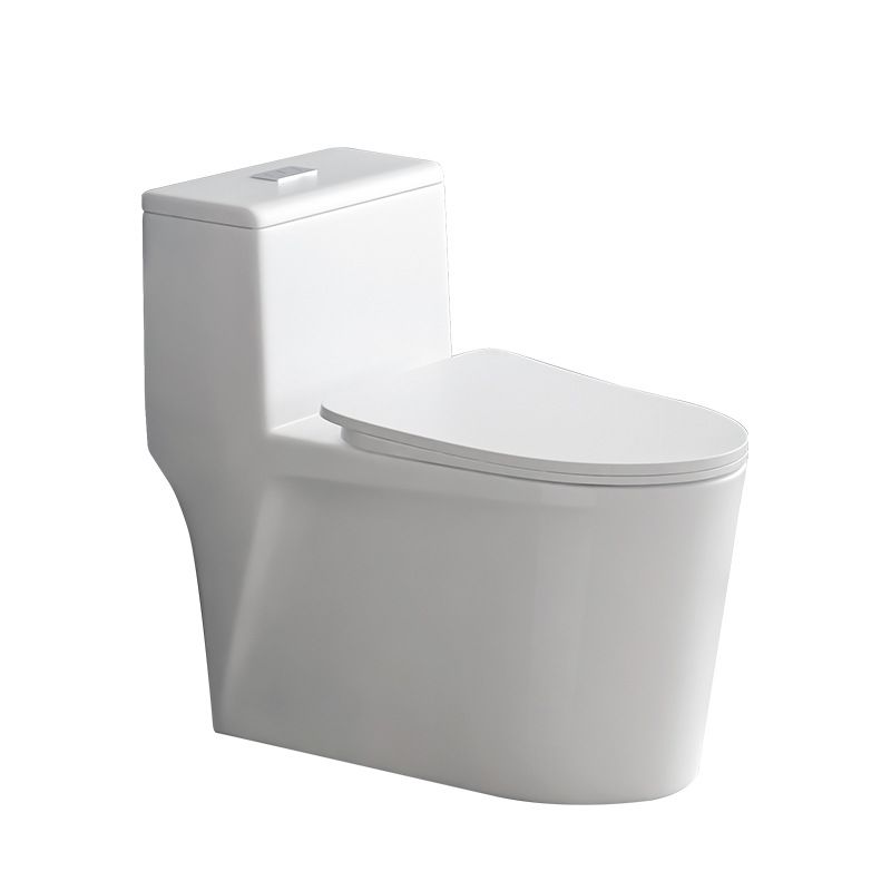 Contemporary Siphon Jet Toilet Bowl White Ceramic All-In-One Toilet