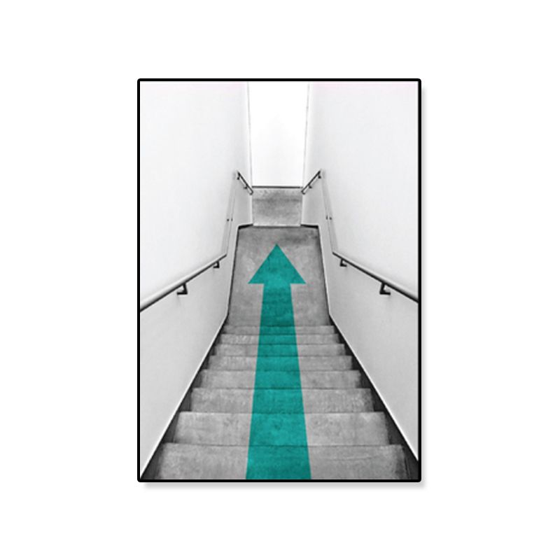Lichte kleur foto trap canvas architectuur hedendaagse getextureerde muur kunst decor
