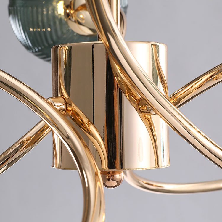 Metal Chandelier Light Fixtures Modern Multi-Head Globe Pendant Lamp for Living Room