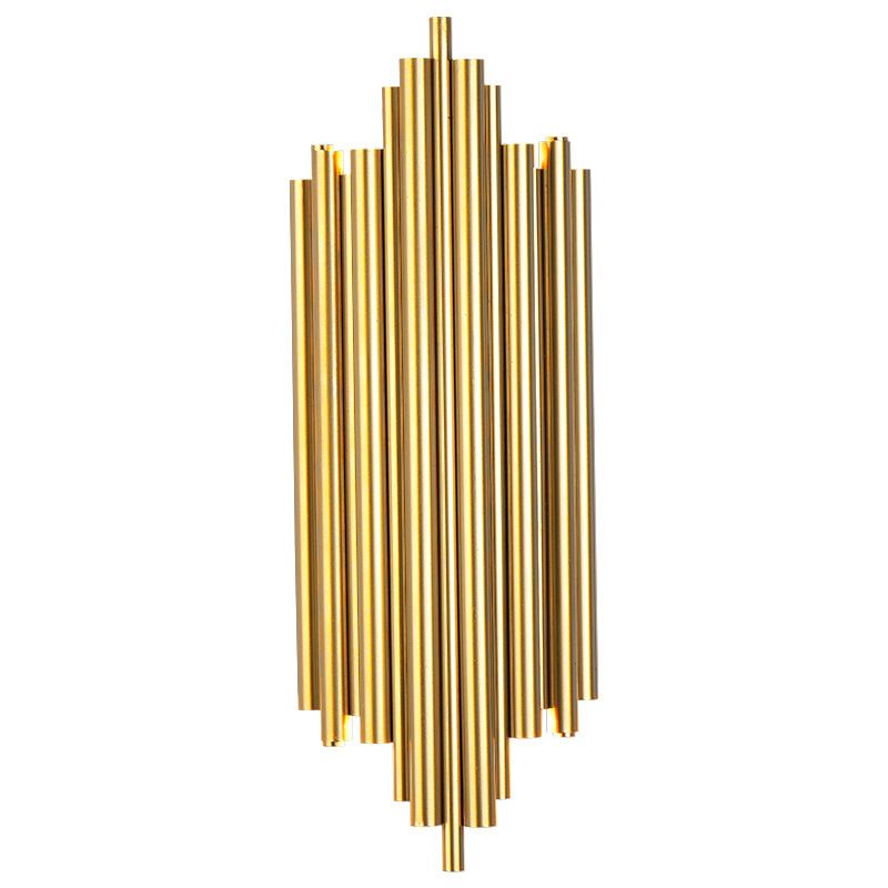 Modern Luxury Geometric Wall Lamp Iron 2-Light Wall Light in Gold