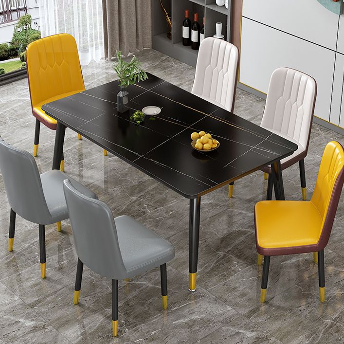 Hedendaagse standaard gesinterde stenen top eettafel rechthoek eettafel voor keuken