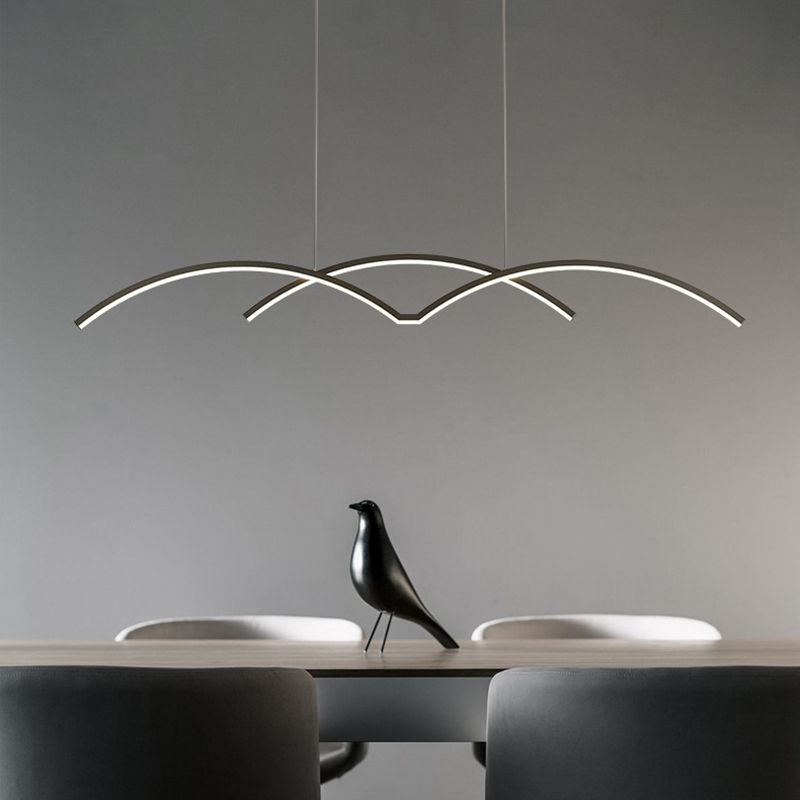 Modernism Kitchen Island Lighting LED Golden/Black Ceiling Light for Home