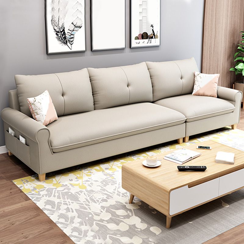 Round Arm Modular Furniture Sectionals with Storage for Living Room