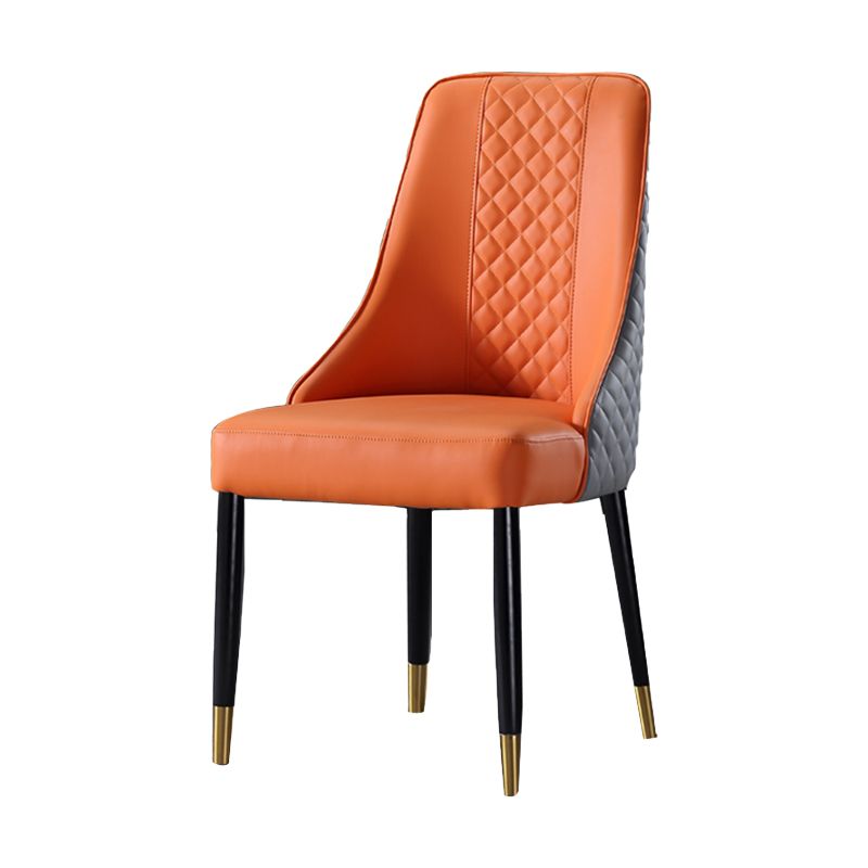 Silla de comedor de estilo moderno, silla auxiliar de madera sin brazos para cocina (juego de 2)