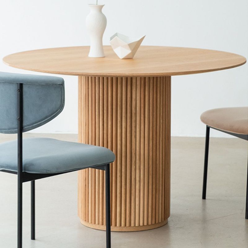 Round Dining Table Modern Style Solid Wood Dinner Table for for Kitchen Home Furniture