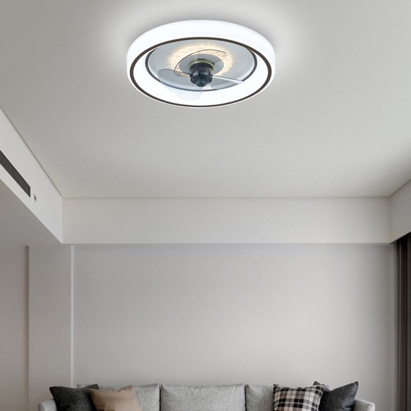Lampada a ventola a soffitto in metallo in stile semplice per la camera da letto