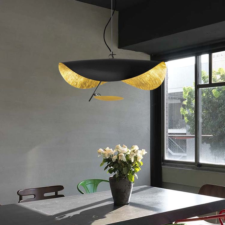 Metal Hat-Shape Chandelier Pendant Light Modern LED Chandelier Lamp for Dinning Room