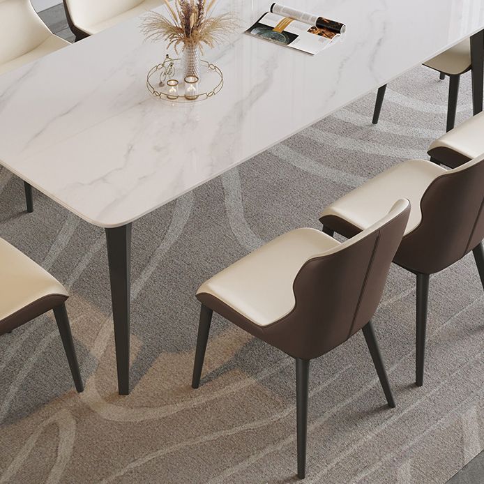 Modern 1/4/5/9 Pieces Dining Set Sintered Stone Dining Table Set with Metal Legs