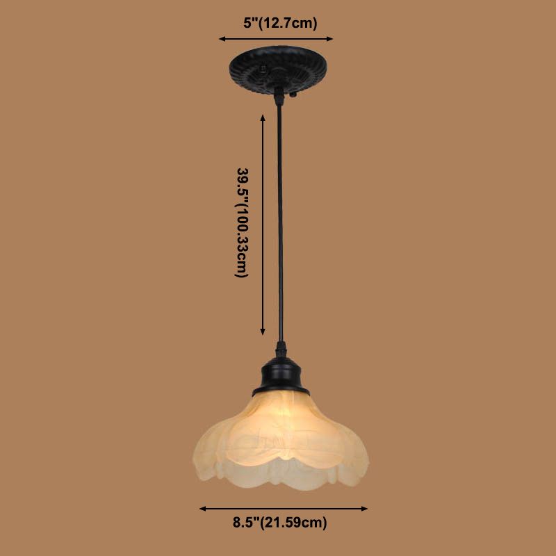 White Glass Hanging Lamps with Glossy Shade Industrial Suspension Pendant