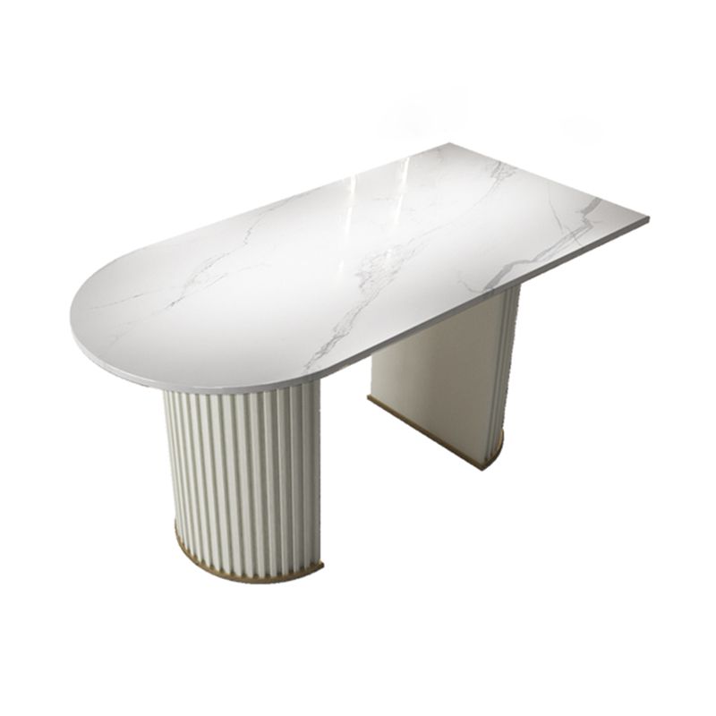 Traditional Luxury Dining Table Oval Double Pedestal Home Furniture for Indoor