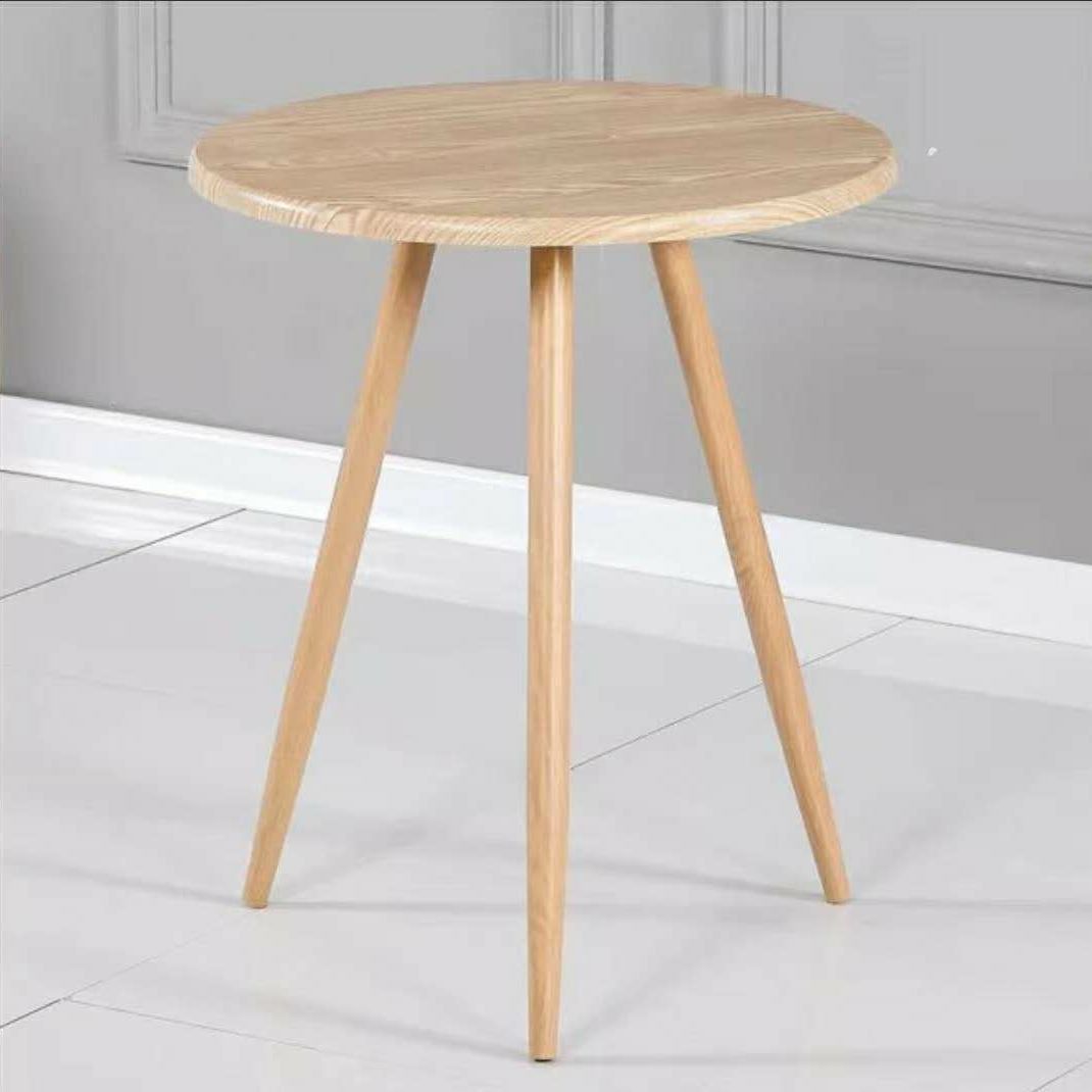 28.74" Tall Contemporary Style Side End Table Wooden 3 Legs Round Sofa Side Accent Table