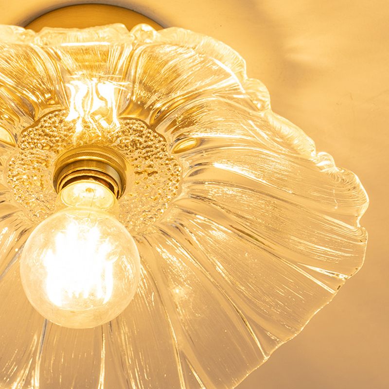 Modern Ceiling Lamp Creative Flush Mount Light Fixture with Glass Shade for Aisle Room