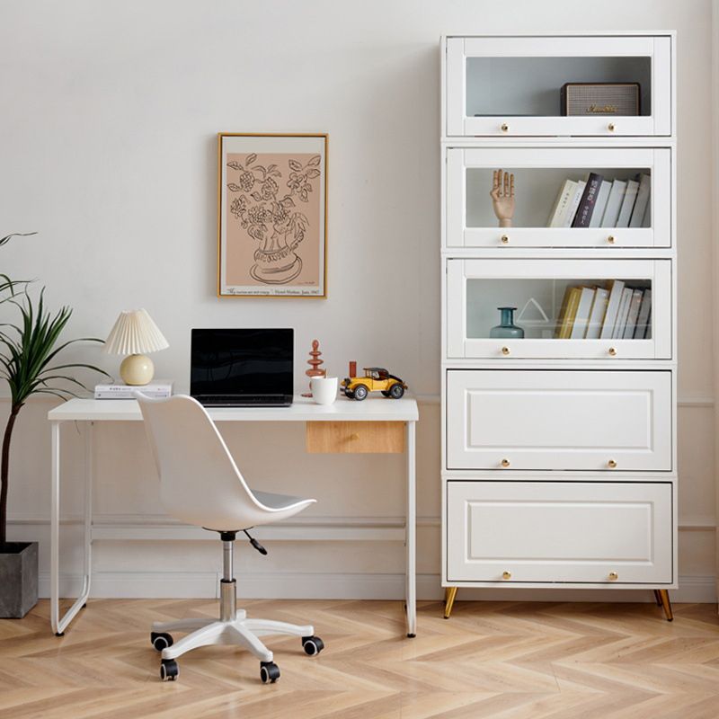 Urban Closed Back Standard Wood Shelf Bookcase for Living Room