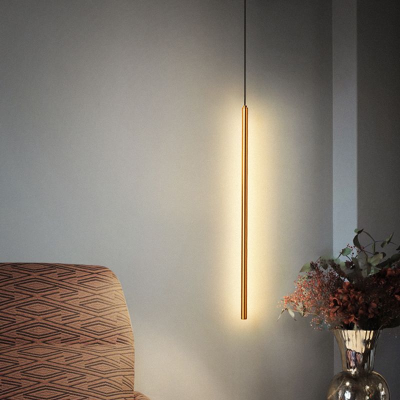 Minimalism Hanging Ceiling Light Metal Linear Ceiling Pendant Light for Bedroom