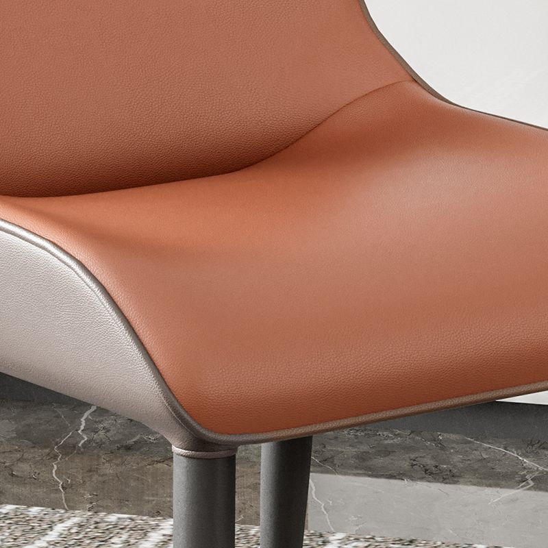 Contemporary Dining Chairs Wingback Dining Arm Side Chair with Metal Legs