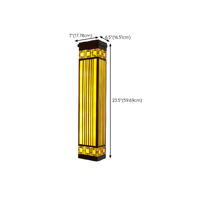 Contemporary Wall Sconce Rectangular Outdoor Wall Light Fixture for Courtyard