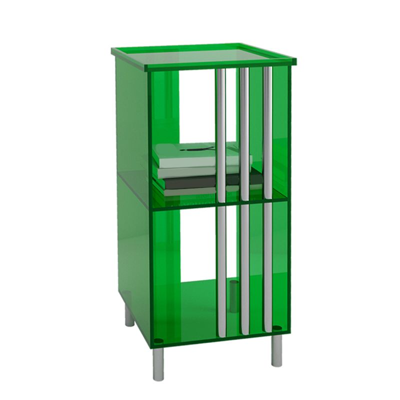 Scandinavian Acrylic Bookshelf Standard Open Back Bookcase with Shelves