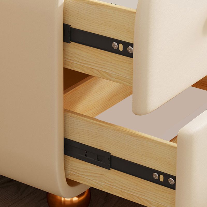 Contemporary Narrow Nightstand Solid Wood Kids Nightstand with Drawers