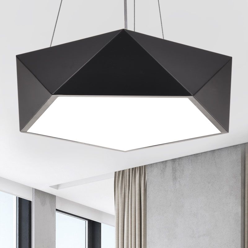 Schwarzes Pentagon LED Hängende Leuchte modern