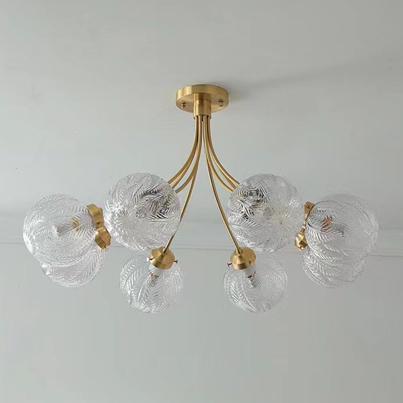 American Style Ceiling Light Ball Shape Shade Ceiling Lamp for Bedroom