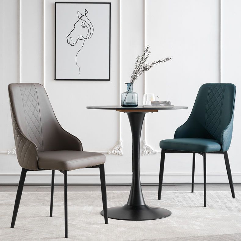 Hedendaagse stijl Parsons Dining zijstoelen gestoffeerde armloze eetkamerstoelen