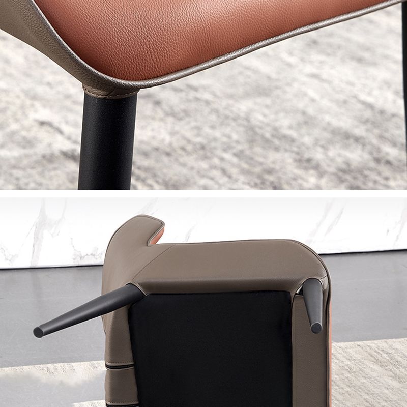 Contemporary Kitchen Dining Armless Chair Wingback Side Chair