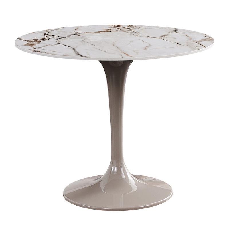 Round Dining Set with Solid Back Chairs 1/2/3 Pcs Stone Top Dinette Set for Kitchen