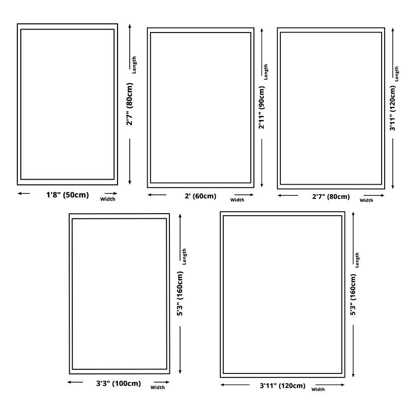 Modern Living Room Rug Graphic Carpet Polyester Non-Slip Backing Indoor Rug