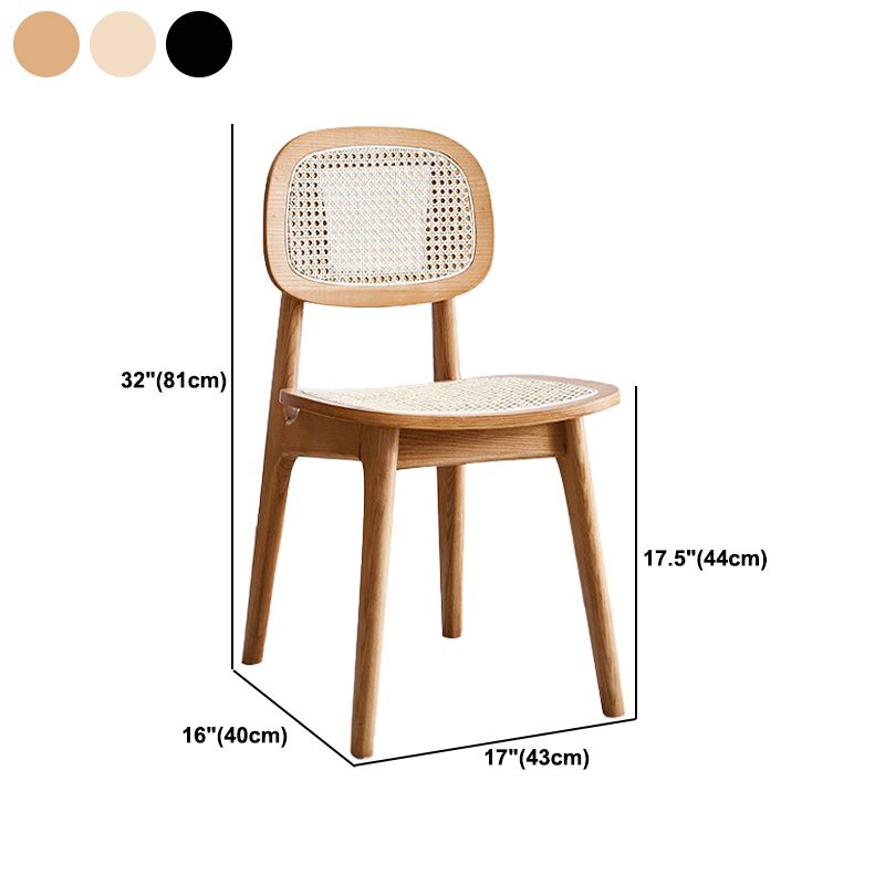 Open Back Dining Side Chair Traditional Solid Wood Side Chair Set
