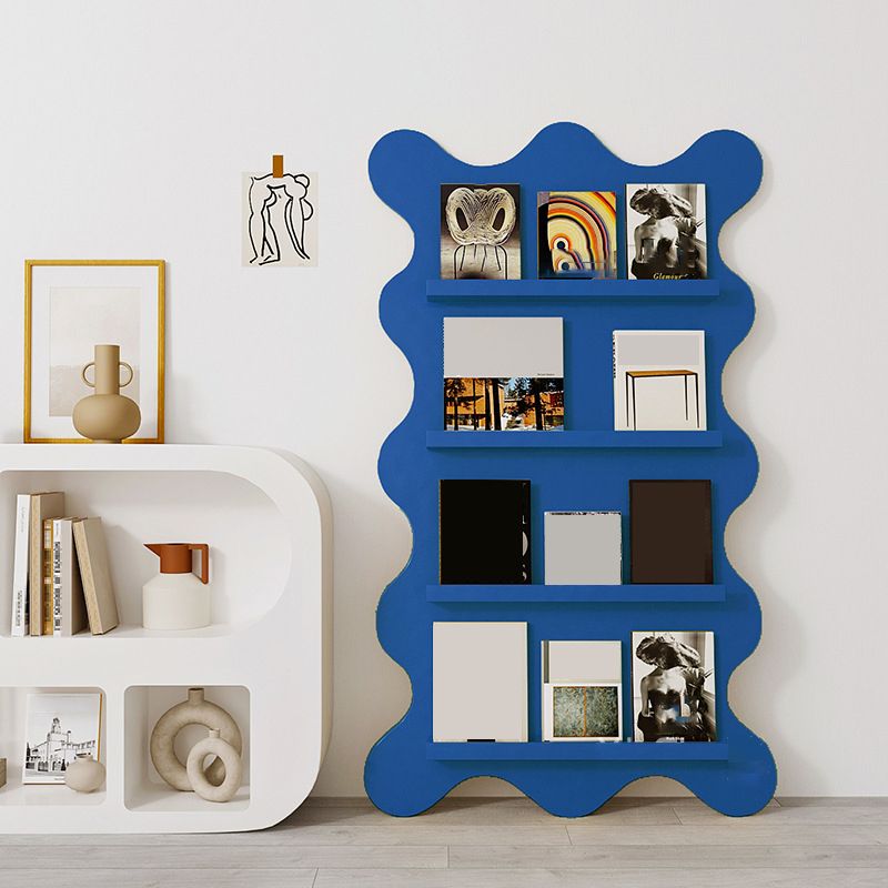 Urban Etagere Metal Bookshelf Closed Back Vertical Bookcase for Living Room