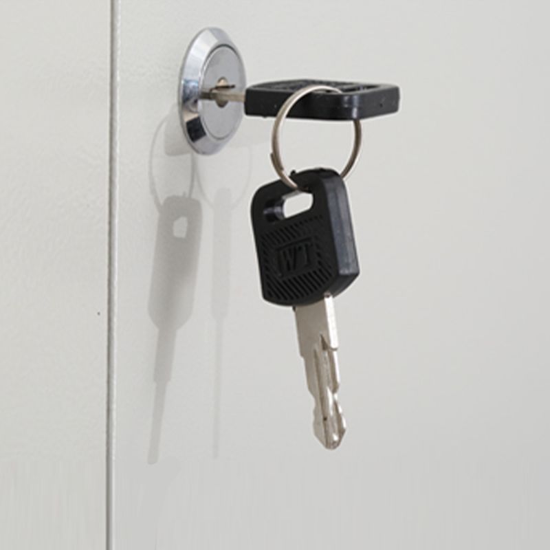 Grey Steel Wardrobe Armoire Contemporary Hinged Wardrobe Cabinet