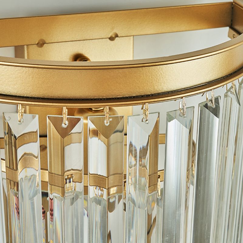 Postmodern Style Crystal Wall Light Layered Wall Sconce for Living Room