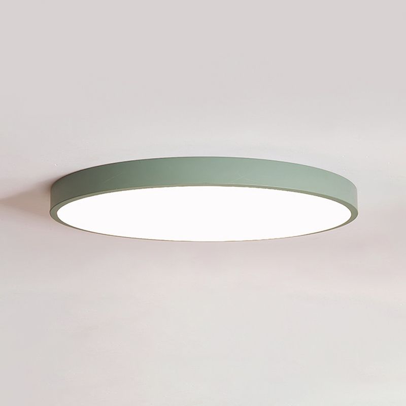 Plafonnier encastré circulaire en métal à LED de style simple
