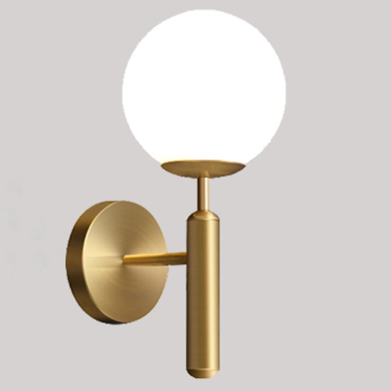Ball Shaped Wall Sconce Lighting Minimalist Style Glass Wall Mount Light Fixture