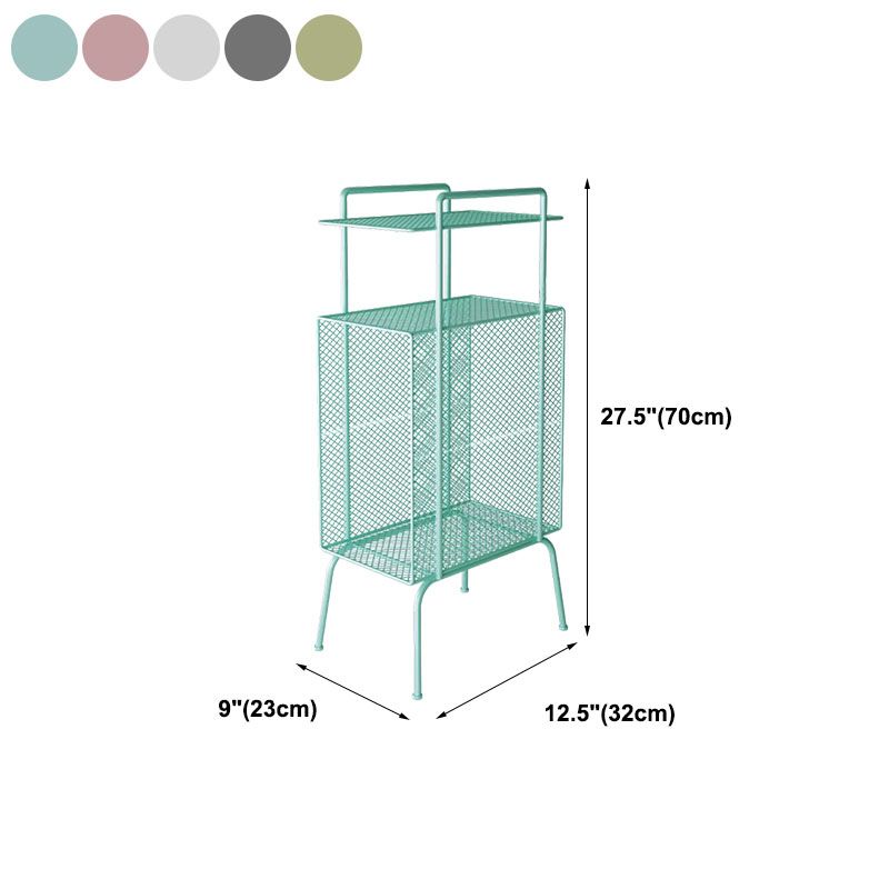 27.5"H Contemporary Style Bookcase Metal Open Back Bookshelf for Home