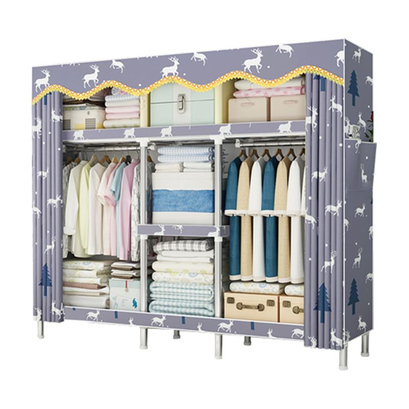 Contemporary Wardrobe Metal 1-Door Wardrobe Closet for Bedroom