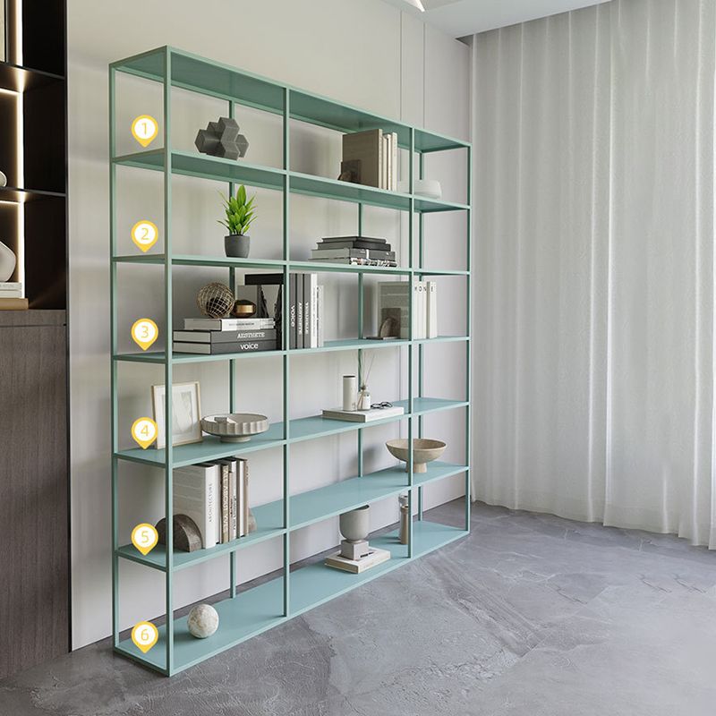 Industrial Antique Finish Shelf Bookcase Etagere Metal Bookshelf with Shelves