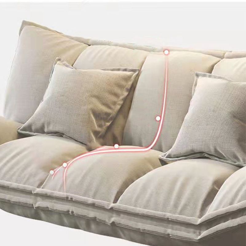 Linen Contemporary Armless Sofa Convertible Sofa, 62.99" L x 19.68" W x 19.68" H