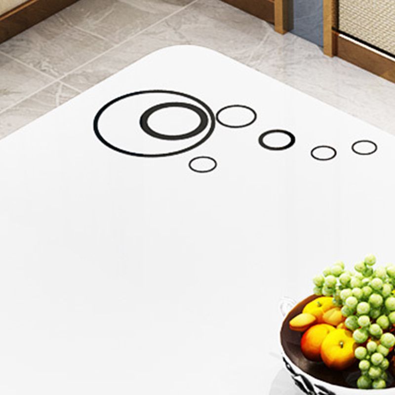 Rectangle Dining Table Modern White and Black in Glass Table for Kitchen