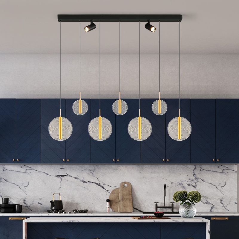 Unique Shape Island Lights Modern Style Metal Pendant Light Fixtures