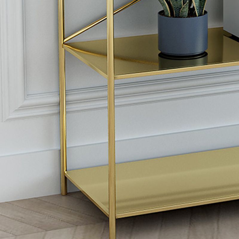 Minimalist Metal Open Etagere Bookcase with Rectangular Shelves