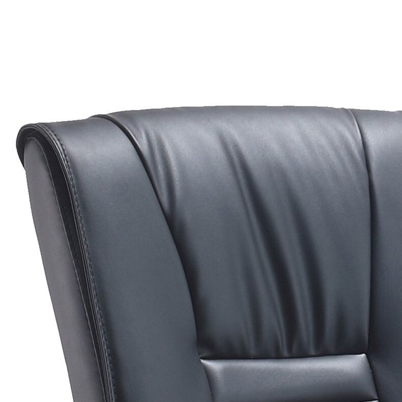 Silver Metal Modern Conference Chair High Back Leather Conference Chair