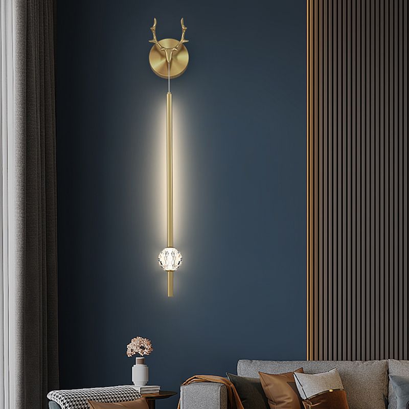 Modern Metal Wall Sconce LED Geometric Shape Wall Light with Acrylic Shade for Bedroom