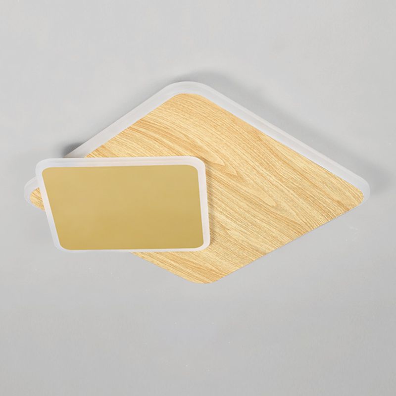 Modern Metal Flush Mount Geometric Shape Ceiling Light with Acrylic Shade for Passage