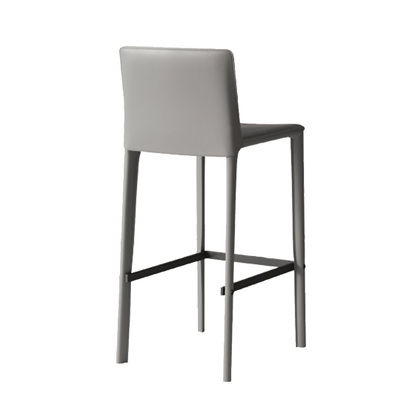 Modern Grey Counter Height Stools with Low Back for Restaurant
