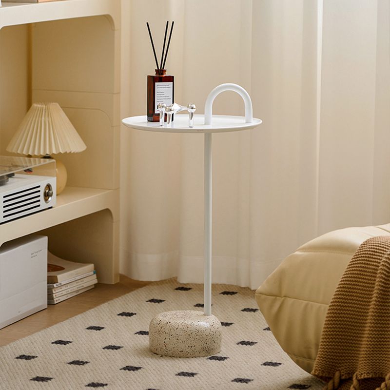 14" Wide Contemporary Corner Table Pedestal Round Accent Side Table