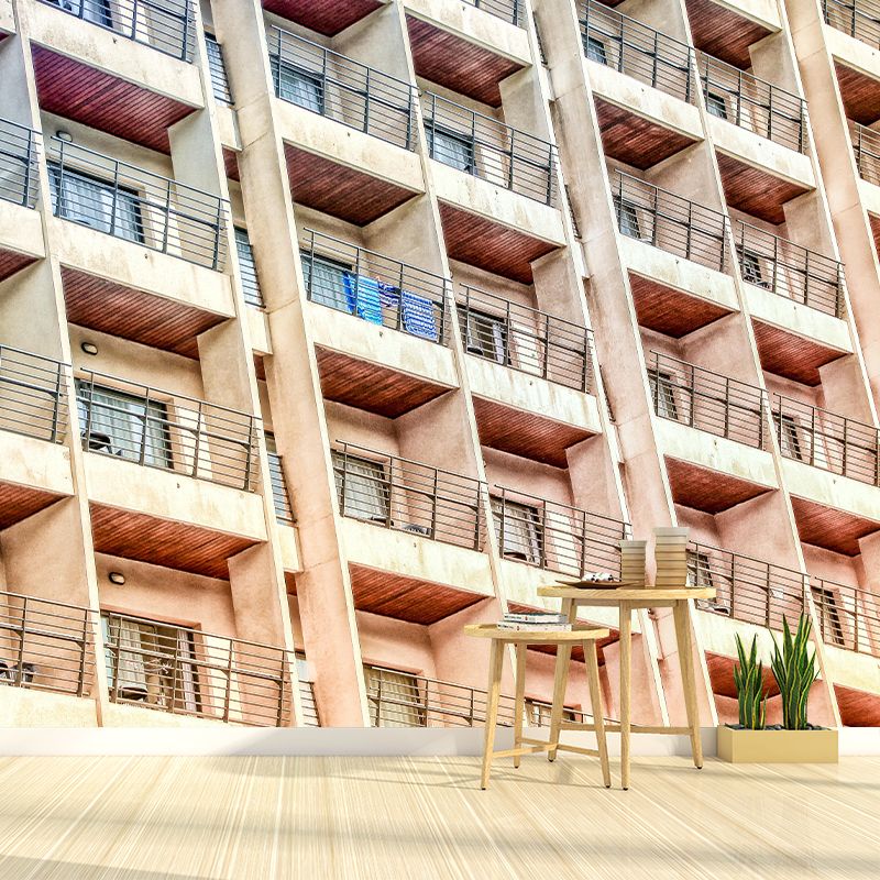 Customized Buildings Photography Wall Mural Mildew Resistant for Dining Room