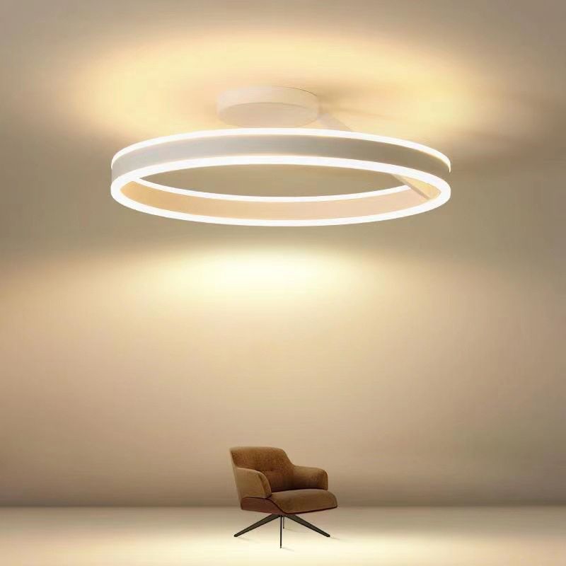 Luces de techo semi empotradas de 1 luz circulares de iluminación de montaje semi empotrado de estilo moderno acrílico