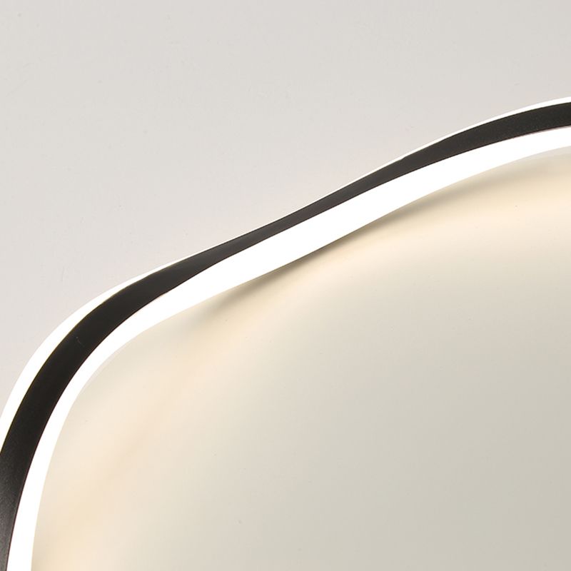 Minimalism Metal LED Ceiling Mounted Light Circle 1-Light Flush Light for Bedroom